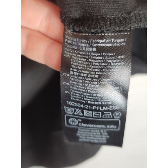 SCOTCH & SODA MAISON SCOTCH 1/4 ZIP SWEATSHIRT DRESS IN BLACK, SZ LARGE - Picture 13 of 16